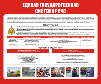 С205 Система РСЧС (1200х1000 мм, Пластик ПВХ 3 мм, Прямая печать на пластик) - Стенды - Стенды по гражданской обороне и чрезвычайным ситуациям - Магазин охраны труда Протекторшоп